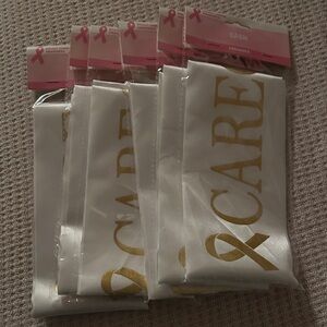 6 Caregiver breast cancer awareness sashes